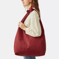   Geanta de plaja, 2401E14363, Everestus, 38x13x33 cm, Bumbac, Poliester, Rosu