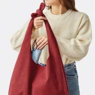   Geanta de plaja, 2401E14363, Everestus, 38x13x33 cm, Bumbac, Poliester, Rosu