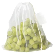   Saculet pentru legume si fructe, Everestus, 21OCT0245, 27.5 x 31 cm, Poliester, Alb