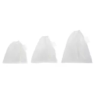   Set 3 saculeti pentru legume si fructe, Everestus, 21OCT0246, 25 x 25 / 27.5 x 31 / 30 x 35 cm, Poliester, Alb