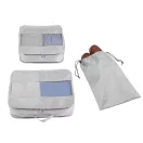 Set de calatorie compus din 3 piese, gri, Everestus, AC02TT, poliester 210D