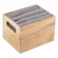 Set 4 prosoape 31x28 cm, absorbante in cutie, Everestus, 20FEB0207, Lemn, Bumbac, Poliester, Gri