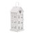 Felinar cu design de Craciun, 2410E25406, Everestus, 8 x 8 x 18 cm, Fier, Alb