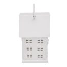 Felinar cu design de Craciun, 2410E25406, Everestus, 8 x 8 x 18 cm, Fier, Alb