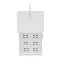  Felinar cu design de Craciun, 2410E25406, Everestus, 8 x 8 x 18 cm, Fier, Alb
