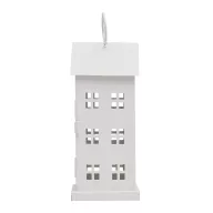   Felinar cu design de Craciun, 2410E25406, Everestus, 8 x 8 x 18 cm, Fier, Alb