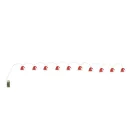 Instalatie lumini 168 cm de Craciun, 2410E25414, Everestus, 5 x 5 x 1.5 / 168 cm, Lemn, Alb, Rosu