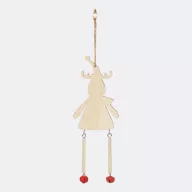   Ornament pentru bradul de Craciun, 2401E14418, Everestus, 8.5x23x0.4 cm, Lemn, Multicolor
