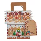 Cutie cadou cu design de Craciun, 2410E25402, Everestus, 12 x 10 x 6 cm, Hartie, Multicolor