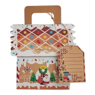   Cutie cadou cu design de Craciun, 2410E25402, Everestus, 12 x 10 x 6 cm, Hartie, Multicolor