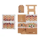 Cutie cadou cu design de Craciun, 2410E25402, Everestus, 12 x 10 x 6 cm, Hartie, Multicolor