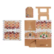   Cutie cadou cu design de Craciun, 2410E25402, Everestus, 12 x 10 x 6 cm, Hartie, Multicolor