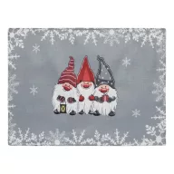   Servete de masa cu design de Craciun, 2401E14471, Everestus, 43x33 cm, Poliester, Gri