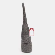   Gnom de Craciun, 2401E14390, Everestus, Ø7x29 cm, Poliester, Polipropilena, Gri