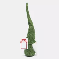   Gnom de Craciun, 2401E14392, Everestus, Ø7x29 cm, Poliester, Polipropilena, Verde