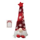 Gnom de Craciun, 2410E25408, Everestus, ø7 x 22 cm, Poliester, Rosu