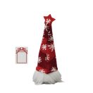 Gnom de Craciun, 2410E25408, Everestus, ø7 x 22 cm, Poliester, Rosu