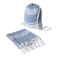   Prosop de plaja, 2502E14131, Everestus, 90 x 160 cm, Bumbac, Poliester, Alb, Albastru