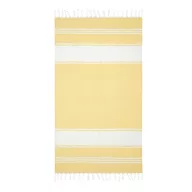   Prosop de plaja, 2502E14134, Everestus, 90 x 160 cm, Bumbac, Poliester, Alb, Galben