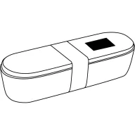  Penar cu rigla si suport de telefon, 2401E14420, Everestus, 20x6.5x5.2 cm, Poliester, Bambus, Gri, Maro