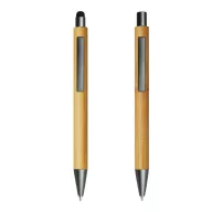   Set instrumente de scris, 2410E24671, Everestus, 14 cm, Bambus, Argintiu, Maro