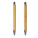 Set instrumente de scris, 2410E24671, Everestus, 14 cm, Bambus, Argintiu, Maro