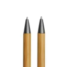 Set instrumente de scris, 2410E24671, Everestus, 14 cm, Bambus, Argintiu, Maro
