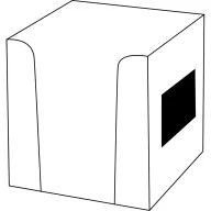   Cub notite, Everestus, 22FEB0896, 9x9x9 cm, Plastic, Hartie, Alb