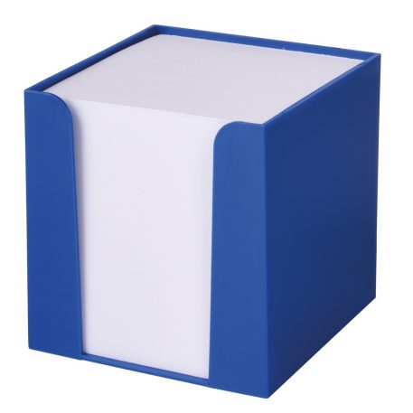 Cub notite, Everestus, 22FEB0897, 9x9x9 cm, Plastic, Hartie, Albastru