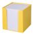 Cub notite, Everestus, 22FEB0899, 9x9x9 cm, Plastic, Hartie, Galben