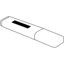 Evidentiator 2401E14360, Everestus, 11.8x2.5x1.4 cm, PET, Verde