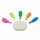 Marker 5 culori, 2401E14355, Everestus, 8.7x10.8x1.8 cm, Plastic, Multicolor