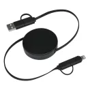 Cablu de incarcare si transfer de date, 2502E14470, Everestus, Ø5.1 cm, Plastic, Negru