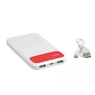 Powerbank SILICON VALLEY, alb rosu