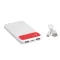 Powerbank SILICON VALLEY, alb rosu