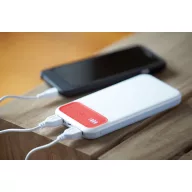 Powerbank SILICON VALLEY, alb rosu
