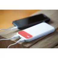Powerbank SILICON VALLEY, alb rosu