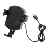   Suport auto telefon cu incarcare usb, Everestus, 20FEB0246, Plastic, PVC, Metal, Negru