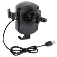   Suport auto telefon cu incarcare usb, Everestus, 20FEB0246, Plastic, PVC, Metal, Negru