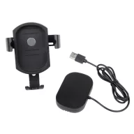   Suport auto telefon cu incarcare usb, Everestus, 20FEB0246, Plastic, PVC, Metal, Negru