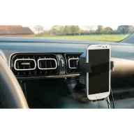   Suport auto telefon cu incarcare usb, Everestus, 20FEB0246, Plastic, PVC, Metal, Negru