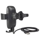 Suport telefon auto, Everestus, 22FEB0836, 5.5x8.2 cm, Plastic, Negru