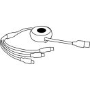 Cablu de incarcare, Everestus, 42FEB230368, Ø5x25 cm, Plastic, Metal, Rosu