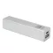 Baterie externa 2600 mAh, 2502E14933, Everestus, 9.4 x 2.2 x 2.2 cm, Aluminiu, Argintiu