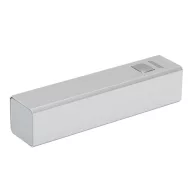  Baterie externa 2600 mAh, 2502E14933, Everestus, 9.4 x 2.2 x 2.2 cm, Aluminiu, Argintiu