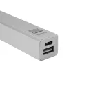 Baterie externa 2600 mAh, 2502E14933, Everestus, 9.4 x 2.2 x 2.2 cm, Aluminiu, Argintiu
