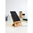 Suport telefon, de birou, Everestus, 42FEB231521, 10x8.2x11 cm, Bambus, Maro