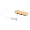 Hub usb 2401E14398, Everestus, 29.8x2.8x1.2 cm, Bambus, Plastic, Aluminiu, Maro