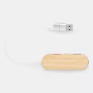Hub usb 2401E14398, Everestus, 29.8x2.8x1.2 cm, Bambus, Plastic, Aluminiu, Maro