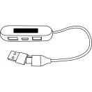 Hub usb 2401E14398, Everestus, 29.8x2.8x1.2 cm, Bambus, Plastic, Aluminiu, Maro